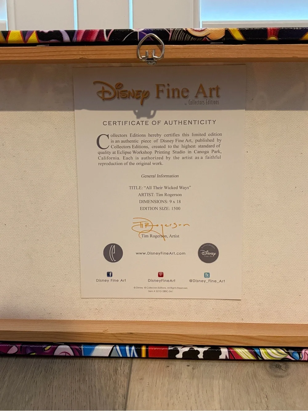 Disney Fine Art All Their Wicked Ways Canvas Tim Rogerson Disney Villains